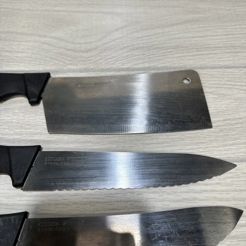 Kitchen Worthy Kitchen Knives (Set of 4) Stainless Steel Plastic‎ Handle
